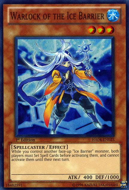 Warlock of the Ice Barrier [HA04-EN023] Super Rare Online Hot Sale