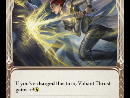 Valiant Thrust (Yellow) [MON040-RF] 1st Edition Rainbow Foil For Discount