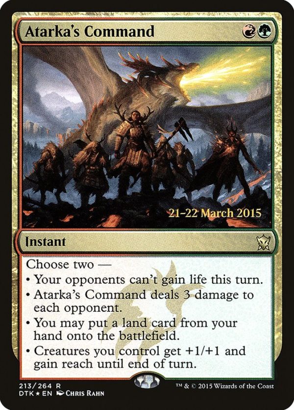 Atarka s Command [Dragons of Tarkir Prerelease Promos] Online Sale