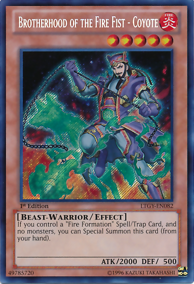 Brotherhood of the Fire Fist - Coyote [LTGY-EN082] Secret Rare Sale