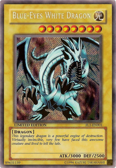 Blue-Eyes White Dragon [FL1-EN001] Secret Rare Online