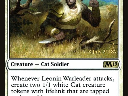 Leonin Warleader [Core Set 2019 Prerelease Promos] Cheap